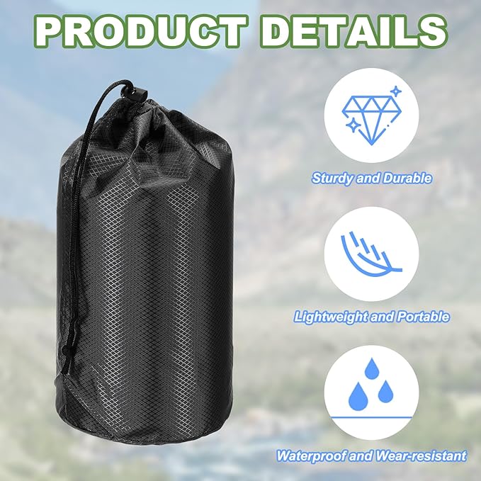 PATIKIL Stuff Sack, Waterproof Outdoor Storage Sack Portable Drawstring Dust Flap Bags Lightweight Sleeping Bag for Camping Hiking Backpacking