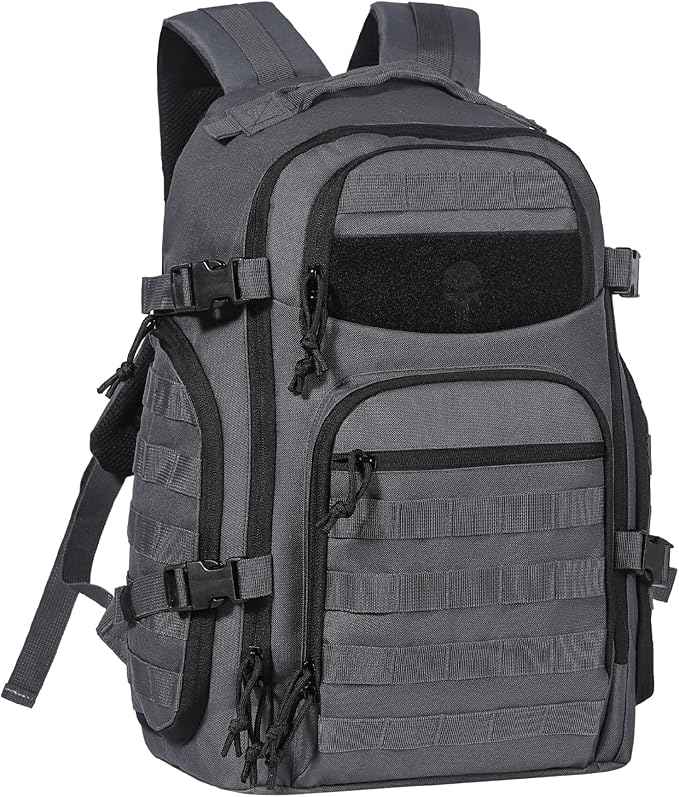 TRAILKICKER Tactical Laptop Backpack Military Backpack for Men - Grey