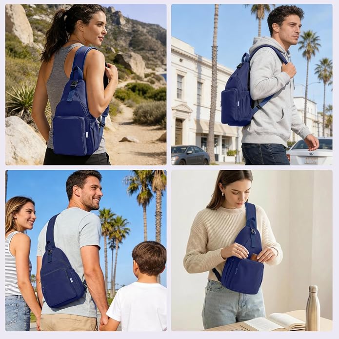 AOTIAN Anti-Theft Sling Backpack - Lightweight Water-Resistant Chest Daypack for Travel, Hiking & Outdoor