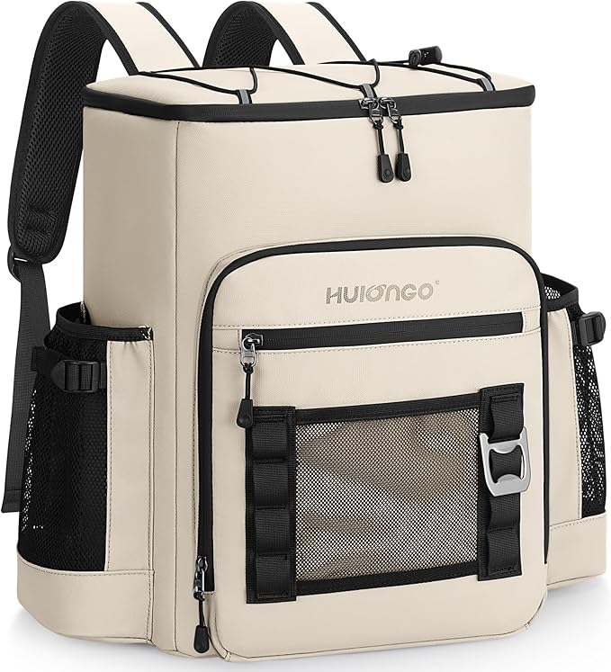 Large 52cans Waterproof Insulated Cooler Backpack for Men & Women, Leak Proof Backpack Cooler, Soft, 8Gal