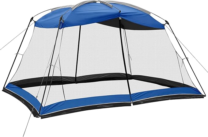 Screen House 13x9 Ft Canopy Tent Sun Shade Shelter Perfect for Outdoor Activities, Blue