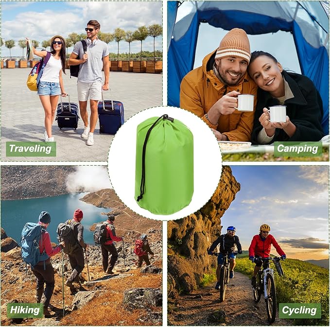 PATIKIL Stuff Sack, Waterproof Outdoor Storage Sack Portable Drawstring Dust Flap Bags Lightweight Sleeping Bag for Camping Hiking Travel