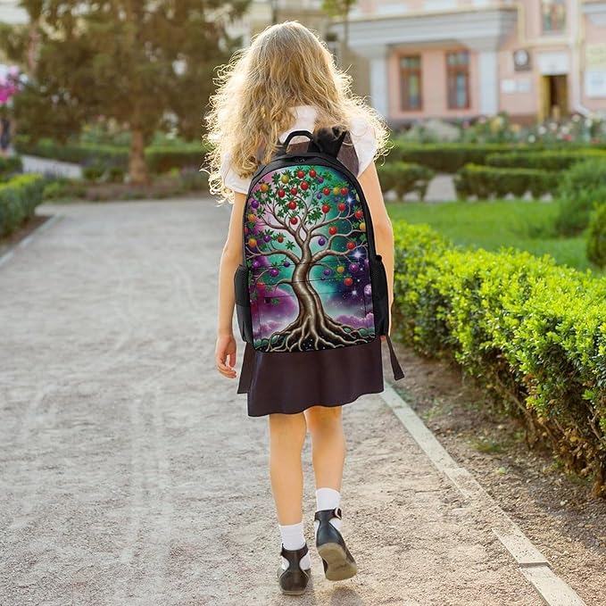 Daypack Lightweight Multipurpose Anti-Theft Mystery Tree Of Life Fantasy Magic Art Shoulder Bag Large Capacity Laptop Book Bag Rucksack With Adjustable Shoulder Straps