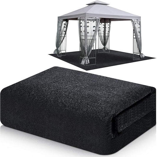 11x11ft Outdoor Gazebo Mat Waterproof Tent Rugs Foldable Portable Floor Blanket for Gazebo Picnic Hiking Lawn Outdoor Supplies Garden