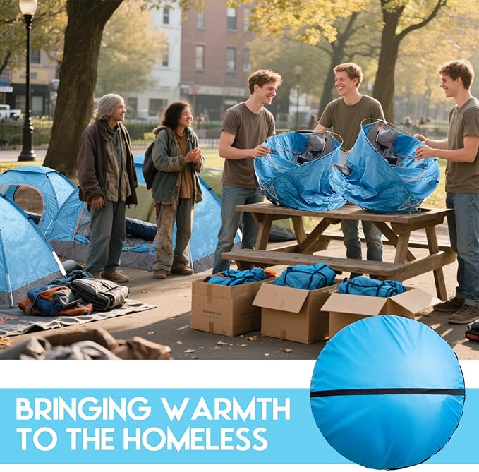 15/10/5 Pack Camping Tents for Homeless Bulk 2 Person Pop up Homeless Backpacking Supplies Adult Waterproof Instant Easy Setup Tent for Hiking Outdoor Travel Camping Donation