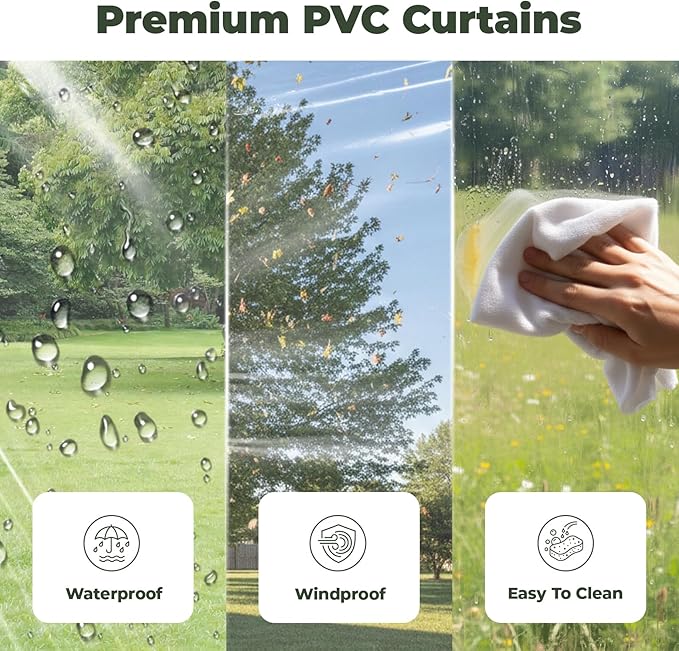 Alvantor® 12' x 12' Pop Up Gazebo, Canopy Tent All Weather & 4-Season Use, 4-Door PVC/Mesh/Polyester Curtain Addable, Top Mesh & Cover Portable Pergolas Pavilion for Patio, Backyard, Deck