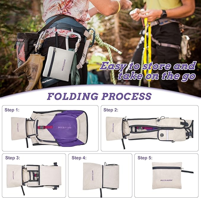 15L Small Hiking Backpack for Men Women Foldable Packable Back Pack Ultralight Hiking Daypack for Travel Camping Outdoor, Beige Purple
