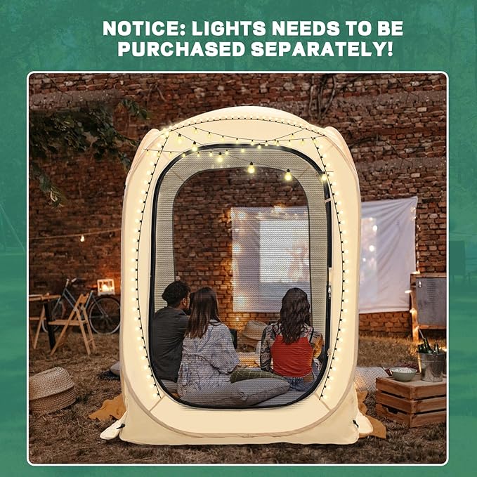 LILYPELLE Screen House Tent Pop-Up, Portable Screen Room Canopy Instant Screen Tent Outdoor Camping Tent with Carry Bag for Patio, Backyard, Deck & Outdoor Activities
