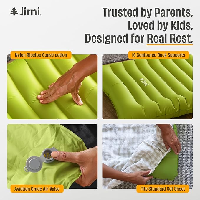 Nimble Toddler Travel Bed | Innovative New Pump | Ultra Lightweight & Super Durable Toddler Camping Bed | Eco-Friendly Kids Air Mattress | Child Travel Bed | Inflatable Portable Bed for Kids