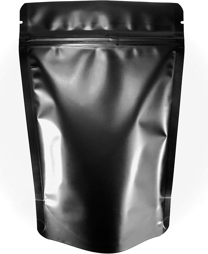 50 Pack Mylar 4 Mil Thick Smell Proof Bags: 4”x 5.5” | 5”x 8” | 6” x 9” Stand Up Zip Seal Foil Pouch. Food Grade. Travel, Storage and Display ROYPACK (Medium 5" x 8")