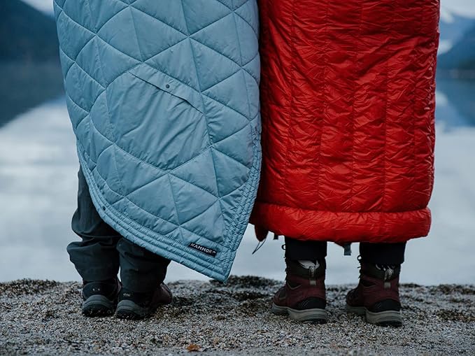 KAMMOK Mountain Blanket - Ultra-Plush Fleece, Water Resistant, Portable, Durable, Indoor/Outdoor Camp Blanket (84 in × 50 in) - Ember Orange