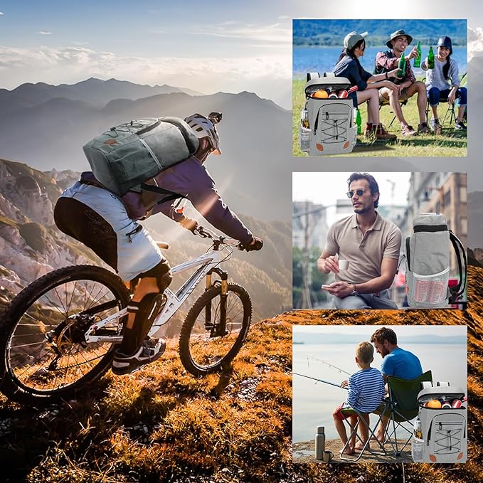 Backpack Cooler Insulated Leak Proof for Men Women 36 Cans Soft Cooler Backpack Insulated Waterproof Large Capacity Coolers Bag Portable for Lunch Camping Travel Picnic Hiking