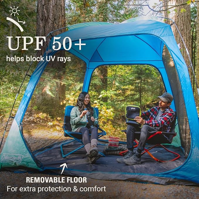 Coleman Skyshade Screened Shelter with Easy Setup, Lightweight Picnic Screen Room for Bug-Free Lounging, Made of PFAS-Free Materials