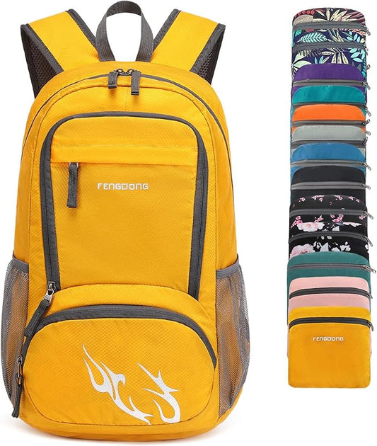FENGDONG 35L Lightweight Foldable Waterproof Packable Travel Small Hiking Backpack Daypack for men women