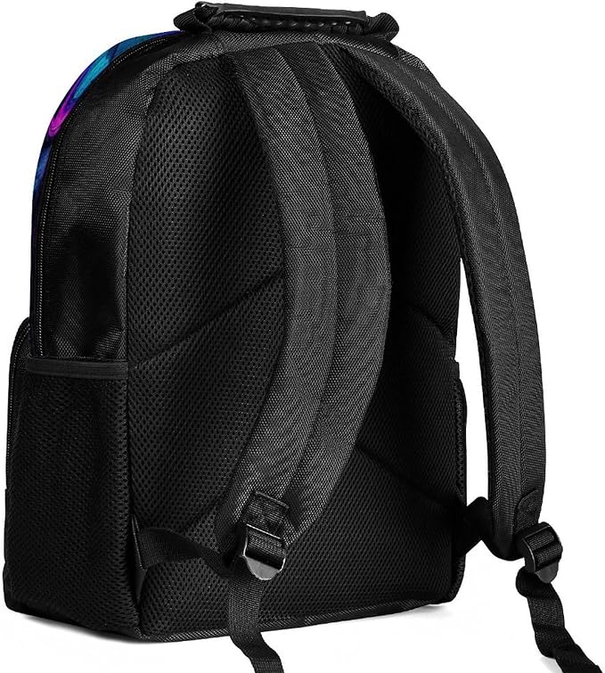 Rucksacks Lightweight Multipurpose Anti-Theft Trippy Eyes Blue Tie Dye Alien Shoulder Bag Big Capacity Traveling Camping Backpack With Side Pockets