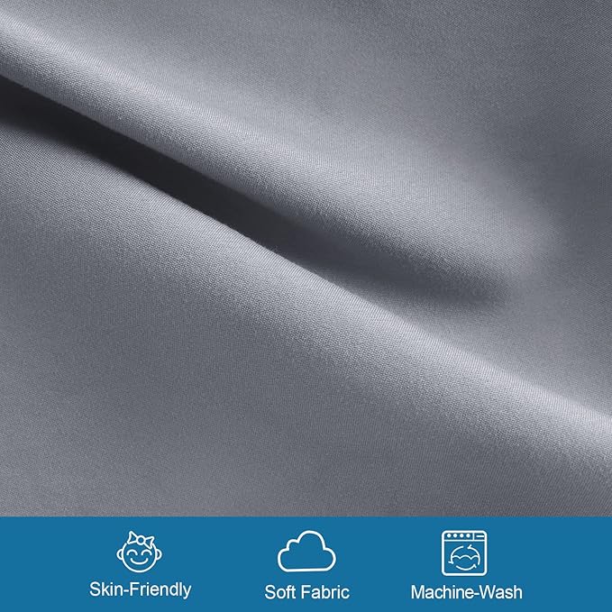 SPRINGSPIRIT Cot Sheets 30" x 75" x 9", 4 Piece Cot Sheet Set (2 Pack), Cot Size Fitted Sheets with Narrow Twin/Camp Bunk/Rvs Bunk/Guest Beds/Trifold Mattress, Grey