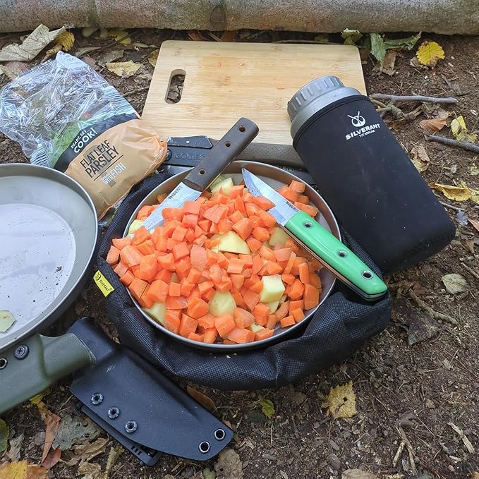 SILVERANT Titanium Trek Plate - Ultralight, Durable Camping Dish Pan Plate - Outdoor Kitchen Essential for Backpacking & Camping - 1200ml