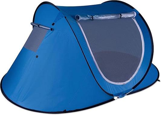 Zento Best Pop Up Beach Tent TA17 - Tent Pop Up Automatic Instant Portable Cabana – Camping Easy Set Up Windproof, Waterproof, Canopy - 3-4 Person Sunshade Shelter with UV Protection and Carry Bag