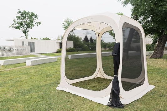 Screen House Tent Pop Up Screen Room Canopy Instant Tent Portable Gazebo with Mosquito Netting UV Resistant Water Resistant for Patio, Backyard, Deck & Outdoor Camping Activities (63 inch)
