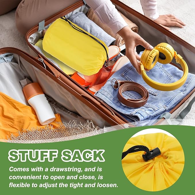 PATIKIL Stuff Sack, Waterproof Outdoor Storage Sack Portable Drawstring Dust Flap Bag for Hiking Backpacking