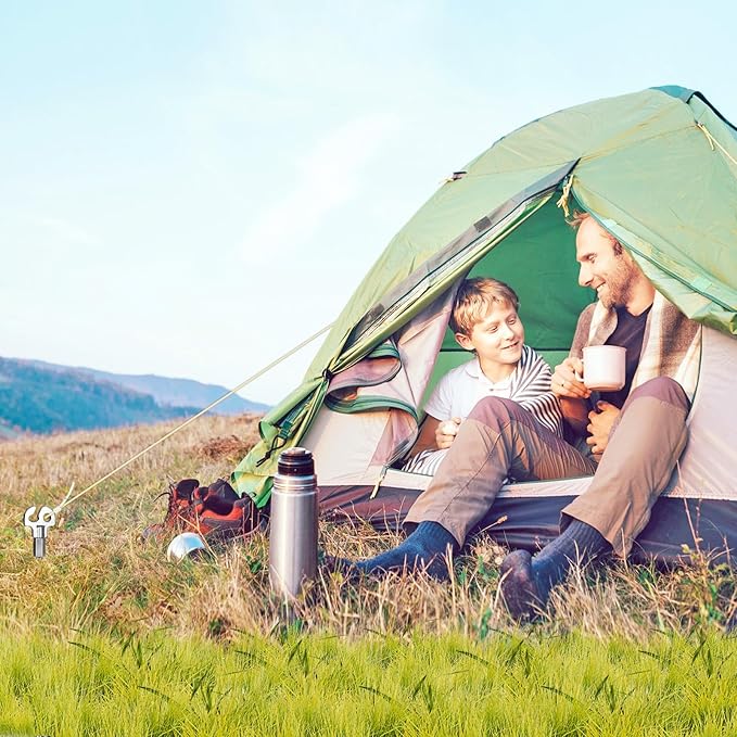 SELEWARE 4 Pack Trampoline Stakes Heavy Duty Ground Anchors High Wind Trampoline Stakes Anchors Spiral Earth Anchors for Secure Animals Trampolines Tents Shed Swing Set Mobile Homes Carport