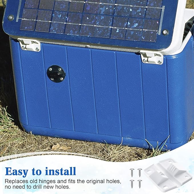 Landical 12 Pack Coolers Hinges Cooler Replacement Includes 12 Sturdy Plastic Hinges & 48 Mounting Screws Ice Chest Cooler Parts Compatible with Coleman Xtreme Coolers Models
