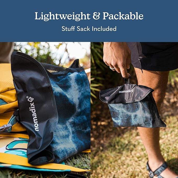 Nomadix Ultralight Towel - Quick Dry & Super Lightweight - Perfect As A Pack Towel to Save On Space - Made with Recycled Materials - Agua Blue - 30x54