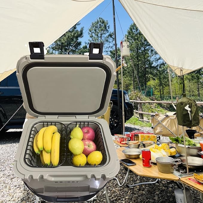 Cooler Basket Compatible with YETI Roadie 24, Dry Goods Wire Cooler Rack Storage Will Keep Smaller Items Dry and Stay Goods High for Roadie 24 Ice Chest Good to Hold Fruit, Utensils, etc