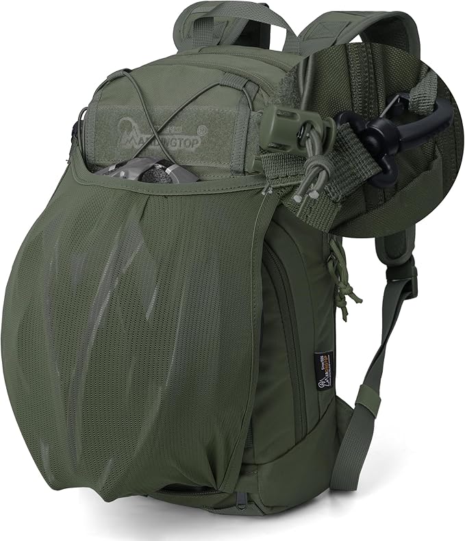 Mardingtop 15L Tactical MOLLE Hydration Backpack – Small Military Bag for Motorcycle, Hiking, Riding, Biking & EDC Daypack