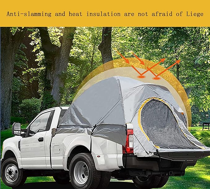 Pickup Truck Tent, Car Tailgate Tent,Waterproof PU2000mm Double Layer Car Bed Camp Tents, for Minivan Outdoor Self-Driving Camping Party Hiking,L
