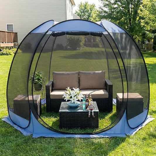 Alvantor® Pop Up Screen House Gazebo, Portable Mosquito Net Tent, UV Protected Sun Shelter for Patio, Backyard & Camping, Instant Setup for 2-10 People