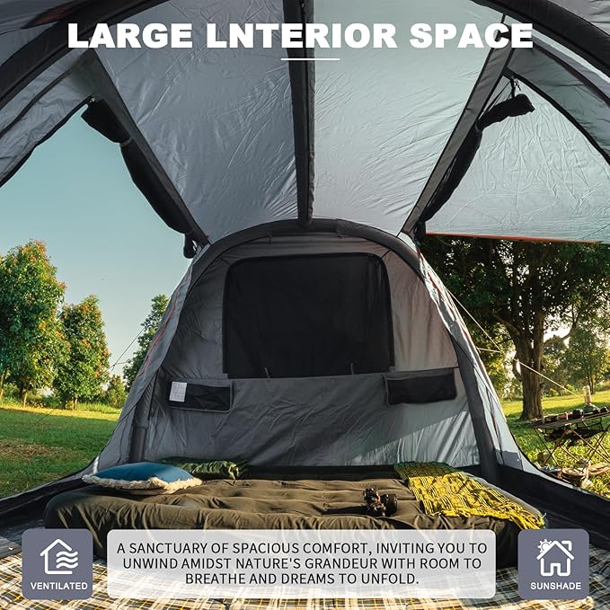 Inflatable SUV Tents for Camping, Easy Set up Car Tailgate Tent Waterproof with Tarps Portable Car Tents with 2 Doors for SUV MPV