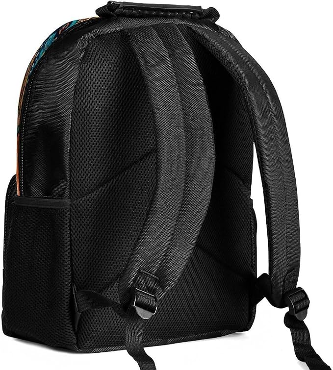 Shoulder Book Bags Polyester Multipurpose Anti-Theft African Tribal Nations Elephants Art Carry On Bag Large Capacity Travel Hiking Camping Rucksack