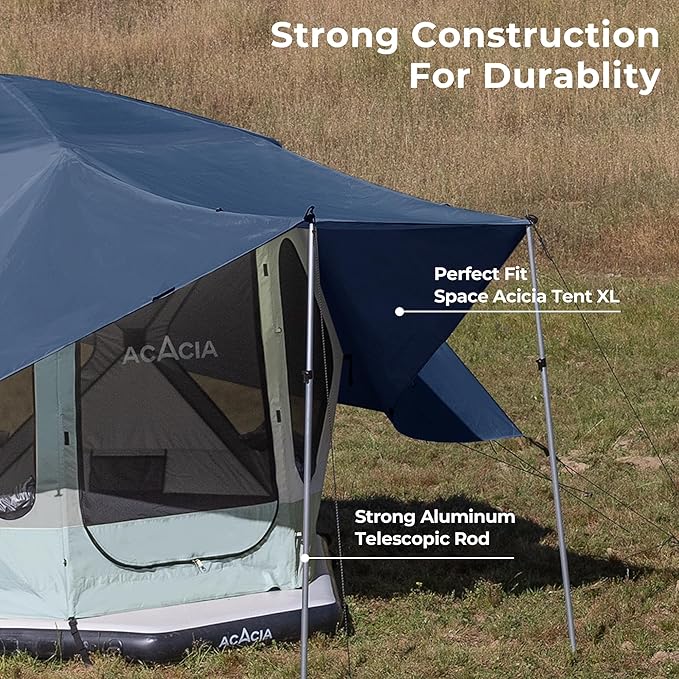 ACACIA Canopy 4 Person for Space Acacia Camping System, PU2000 Waterproof Camping Tarp for 4 Season Camping, UPF50+ Sunproof Tent Tarp with 4 Telescoping Poles, Carry Bag, Star Night