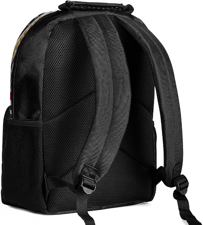 Women Men Polyester 250th Anniversary 1776-2026 Patriotic Eagle Art Casual Daypack Large Capacity Bookbag With Side Pockets for Sports Picnic Walking Cycling