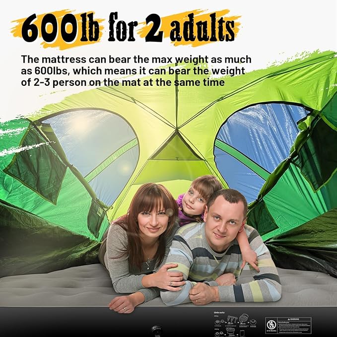 Umbrauto Air Mattress for 6-6.5 ft Full-Size Short Beds, Inflatable Truck Tent Airbed with Pump, Pickup Camper Air Mattress for Camping, with Pillows