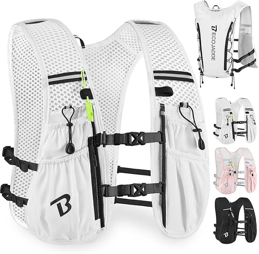 Running Vest Hydration Backpack for Men Women, 5L Lightweight Running Backpack Hydration Pack for Marathon, Trail, Cycling, Hiking, Jogging