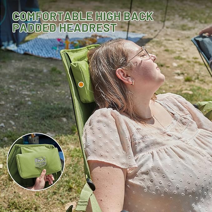 TIMBER RIDGE Hammock Camping Chair, Oversized Swinging Chair with Adjustable Back and Seat Height, Portable Folding Rocking Camping Chair for Outdoor Lawn, Backyard and Patio, Supports 400lbs