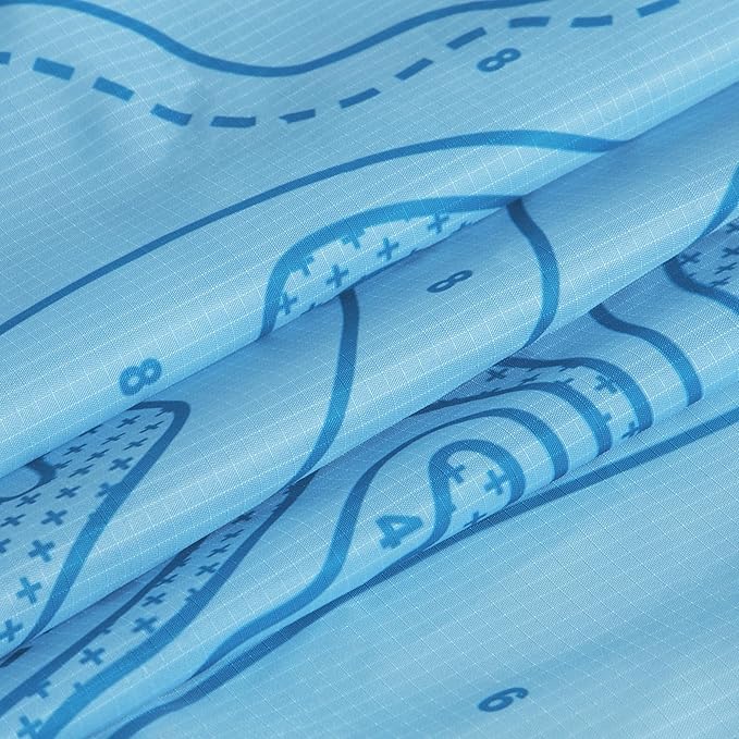 Blue Beach Blanket, 9 Ft X 10 Ft Extra Large Sandproof Beach Mat for 2-8 Adults, Foldable Waterproof Sand Free Outdoor Picnic Blanket with 4 Stakes & Corner Pockets for Camping, Hiking, Festival