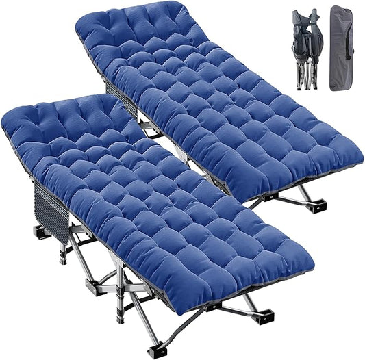 ABORON Camping Cot for Adults, Folding Sleeping Cot with Mattress, 500 lb Capacity Heavy Duty Outdoor Folding Sleeping Bed, Portable Cot Bed for Camping, Indoor Guest Use, Home & Travel