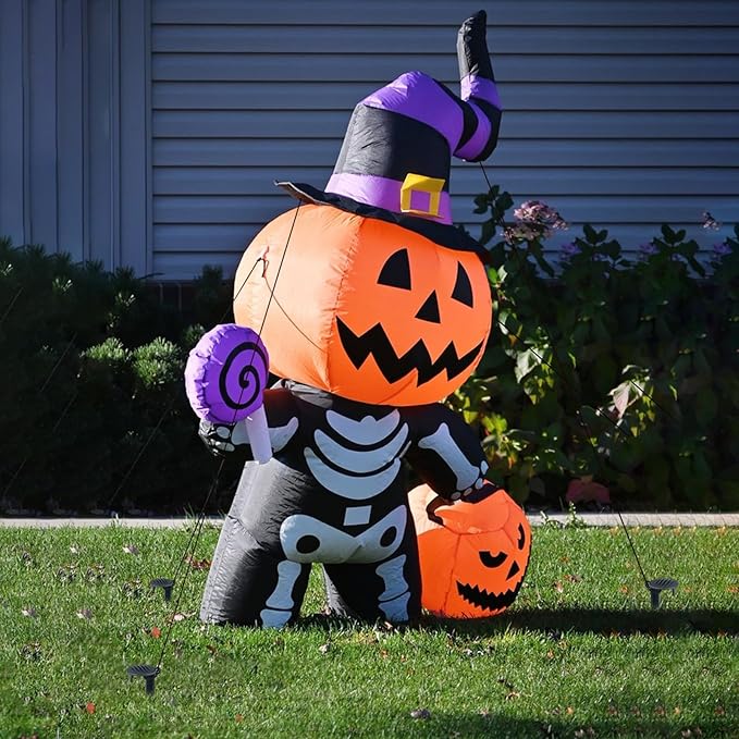 30 Sets Inflatable Ground Stakes and Tethers, 5.7" Yard Inflatable Plastic Stakes Heavy Duty with Hooks and Ropes, Camping Tent Stake for Outdoor Yard Inflatable Accessories Halloween Christmas Decor