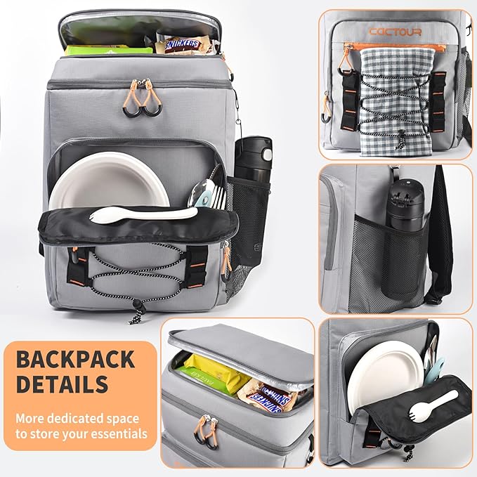 Backpack Cooler,36 Can Cooler Backpack & Portable Lightweight Backpack Coolers Insulated Leak Proof for Men and Women