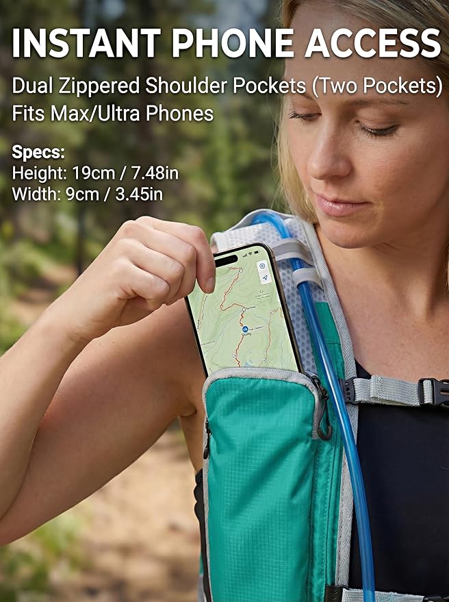 Hydration Hiking Backpack, Water Hiking Backpack, Hydration Backpack with 15l Water Bladder, Runinnng Backpack for Men Women for Cycling Campling