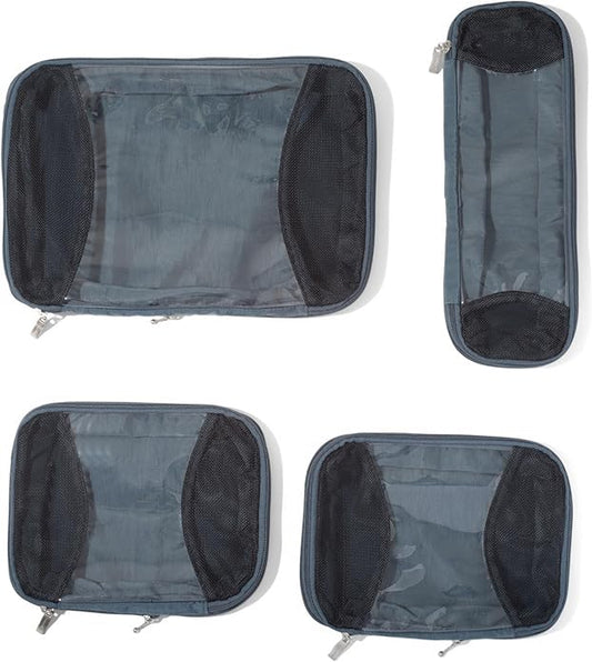 Baggallini Compression Cube 4-piece set - Lightweight Compression Packing Cubes for Travel