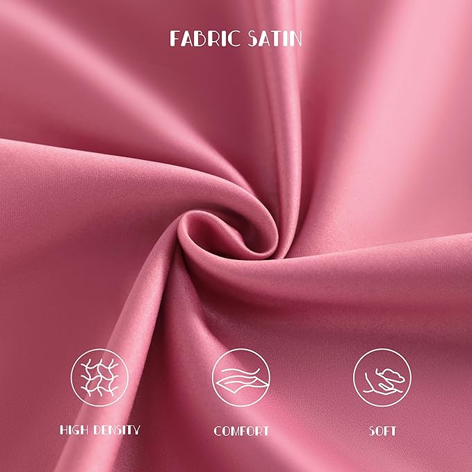 NTBAY Zippered Silk Satin Toddler Pillowcases - 2 Pack Hidden Zipper 13x18 Pillowcases - Luxury and Silky Baby Travel Pillow Covers, Coral Pink