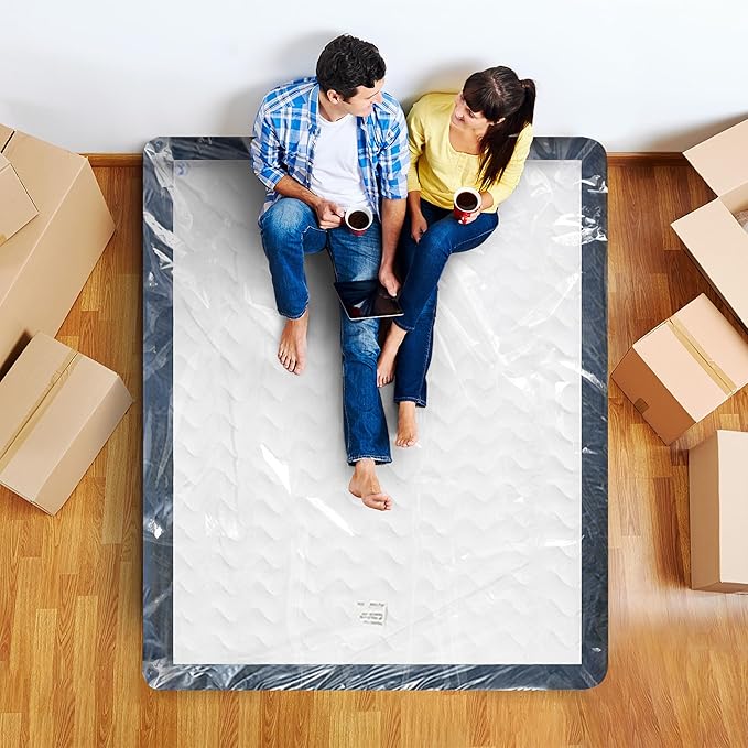 Utopia Home Full Size Mattress Cover for Moving, 4 Mil Heavy Duty Plastic Mattress Bag for Disposal, Mattress Encasement Fits Mattresses up to 14 Inches, Mattress Bags for Moving