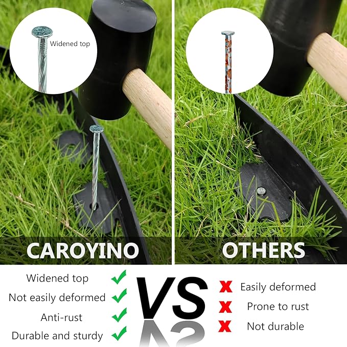 Artificial Turf Stakes Galvanized Spiral Landscape Spikes 6IN Weed Barrier Fabric Stakes for Paver Edging, Gardening Lawn Edging, Carpentry and More (25 PC)