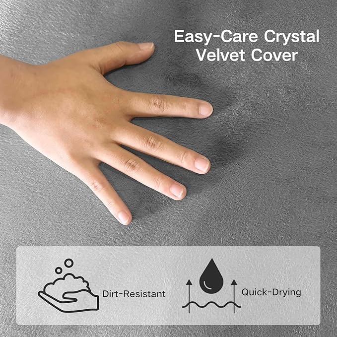 Swbvs Tri-Fold Memory Foam Mattress, 4 inch Queen Folding Mattress with Washable Covers, Reversible Design, Foldable Mattress Topper for Travel&Guests 60"×80"×4"