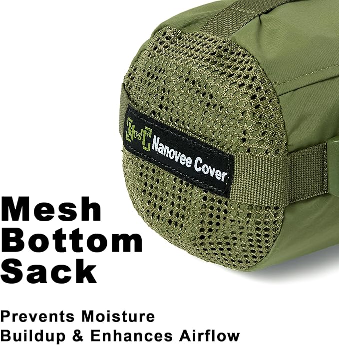 MT Military Nanovee Bivy Cover – Lightweight Army Modular Sleeping Bag System Shell, Summer Sleeping Gear or Layered Cold Weather Protection