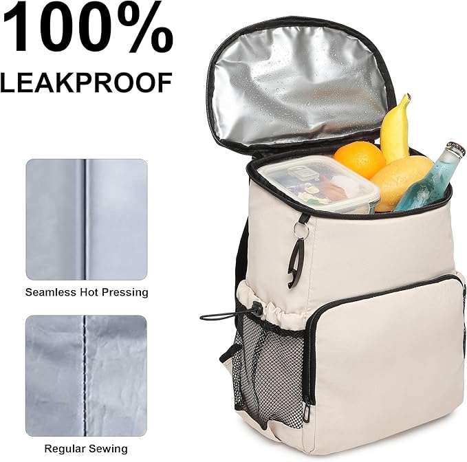Backpack Cooler for Men and Women Insulated Waterproof Soft Lightweight Cooler Bag Leakproof 30 Cans Travel Camping Picnic Beach